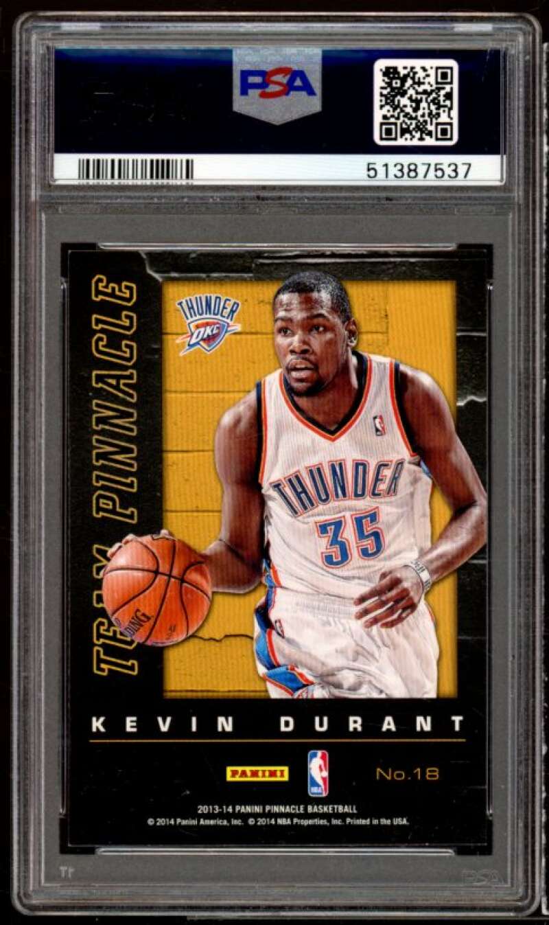 Kobe Bryant Card 2013-14 Panini Pinacle Team Pinnacle w/Kevin Durant PSA 9 Image 2