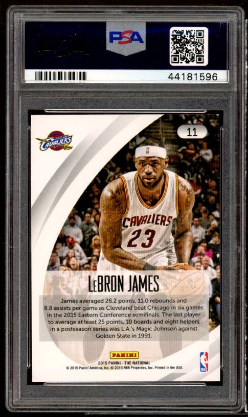 LeBron James Card 2015-16 Panini National Convention #11 PSA 9 Image 2