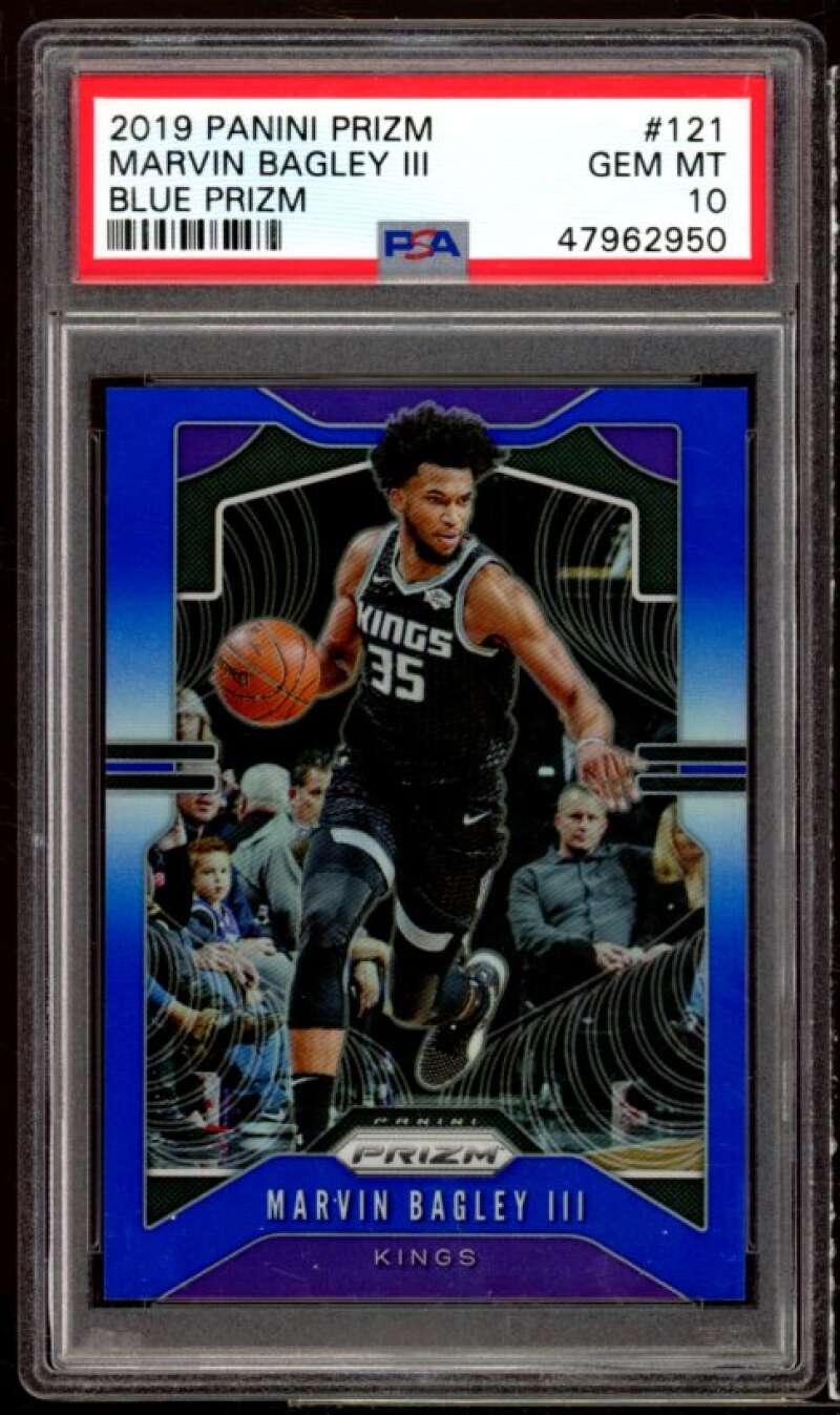 Marvin Bagley Card 2019-20 Panini Prizm Blue Prizm #121 PSA 10 Image 1