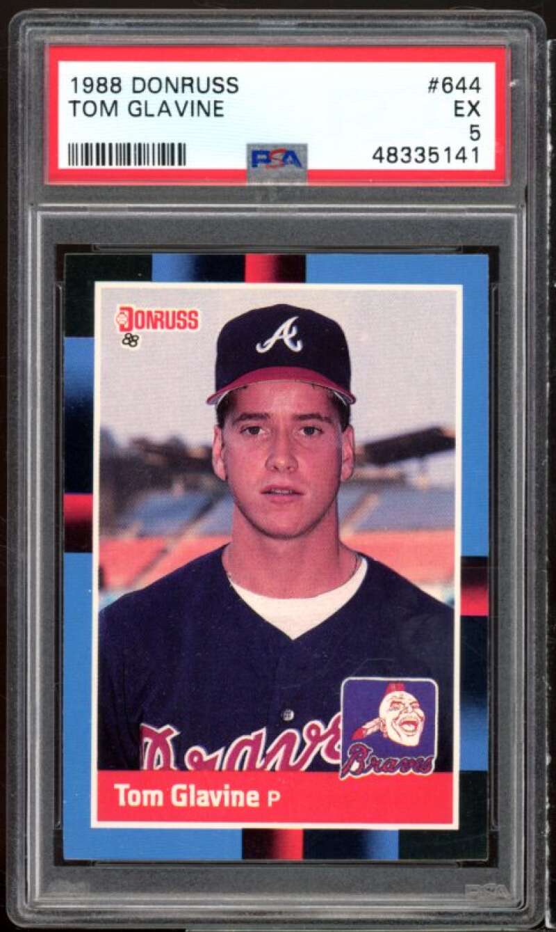 Tom Glavine Rookie Card 1988 Donruss #644 PSA 5 Image 1