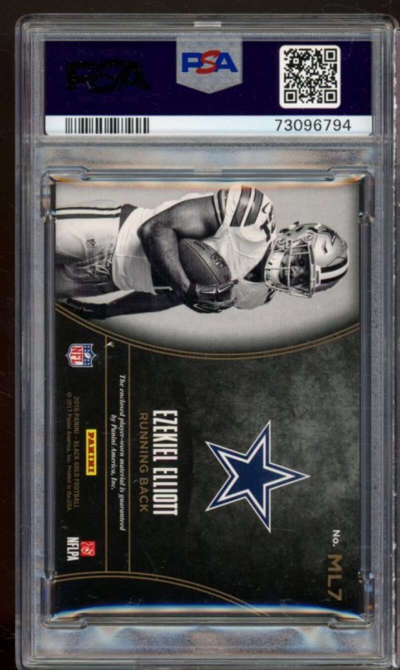 Ezekiel Elliott Rookie 2016 Panini Black Gold Mother Lode Triple Mem #ML7 PSA 9 Image 2