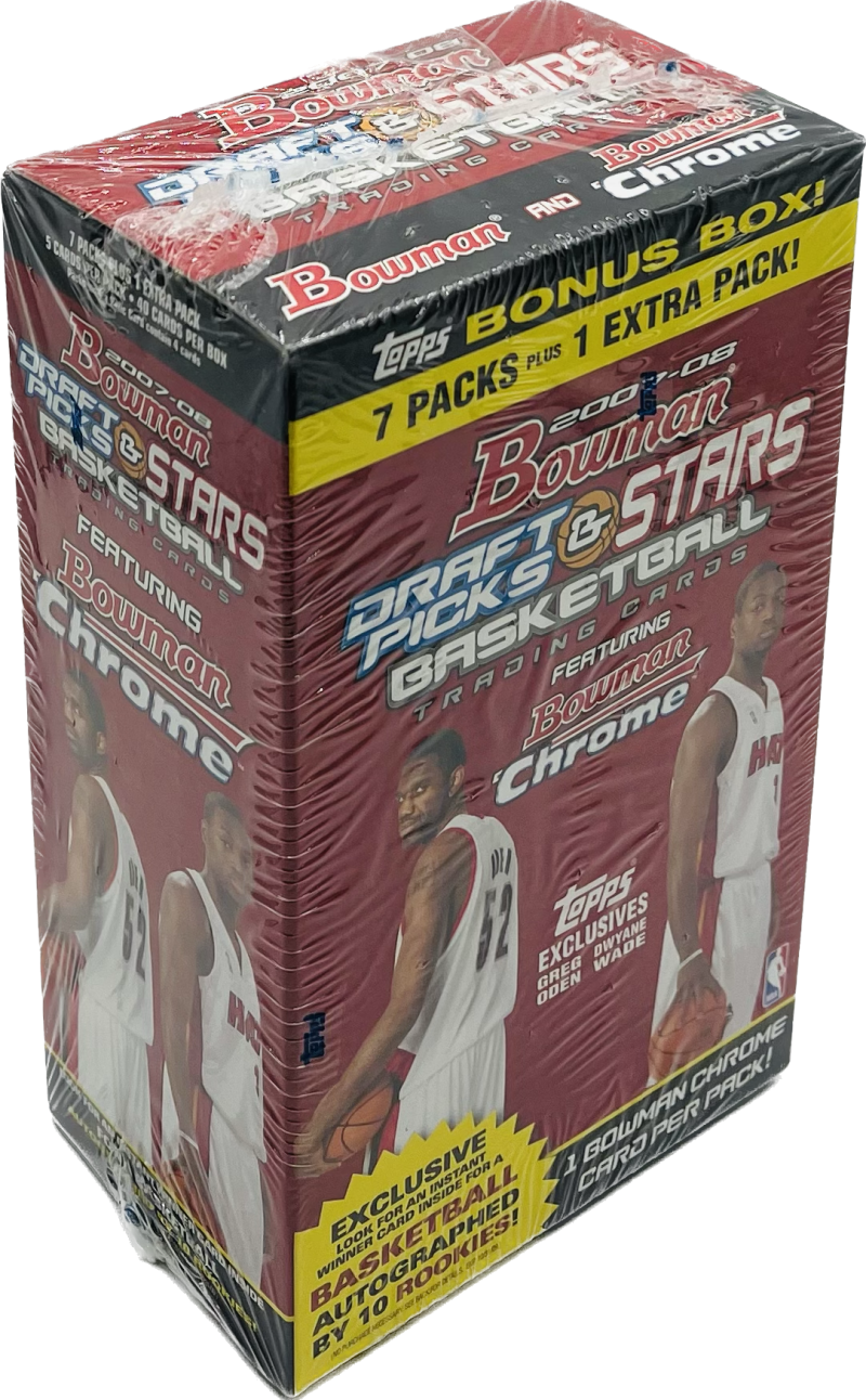 2007-08 Bowman Draft Picks and Stars Basketball 8-Pack Blaster Box  Image 1