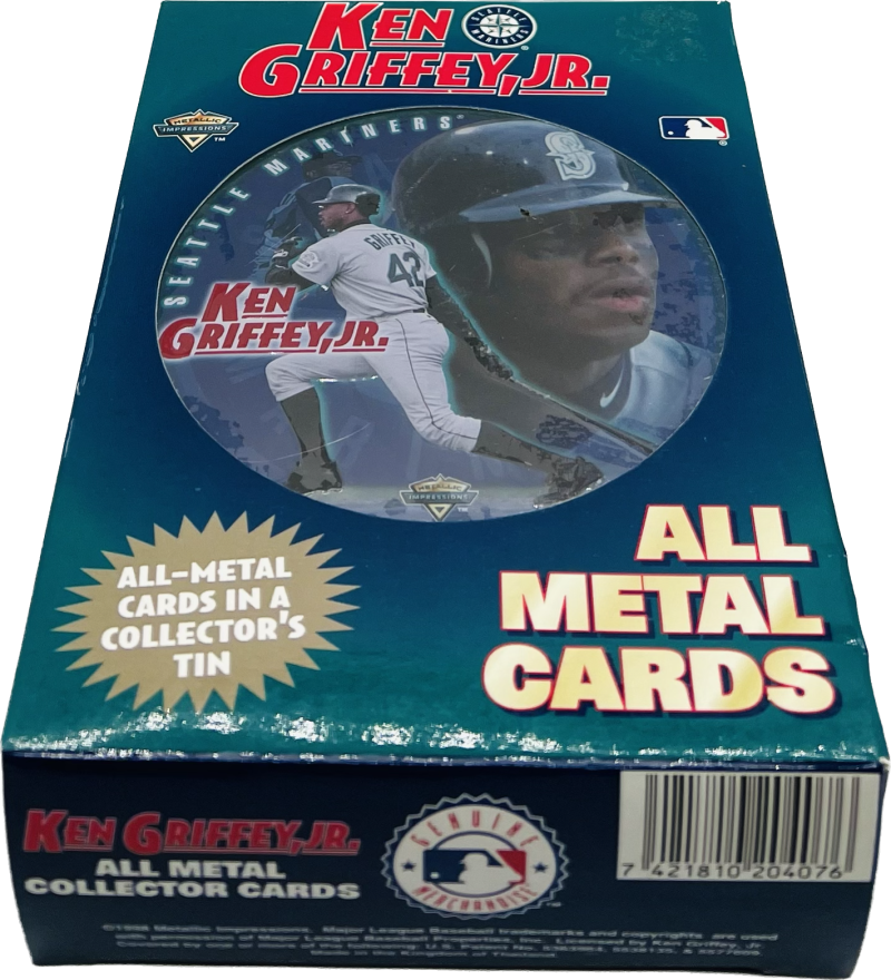 1998 Metallic Impressions Ken Griffey,Jr Baseball Tin Box Image 1