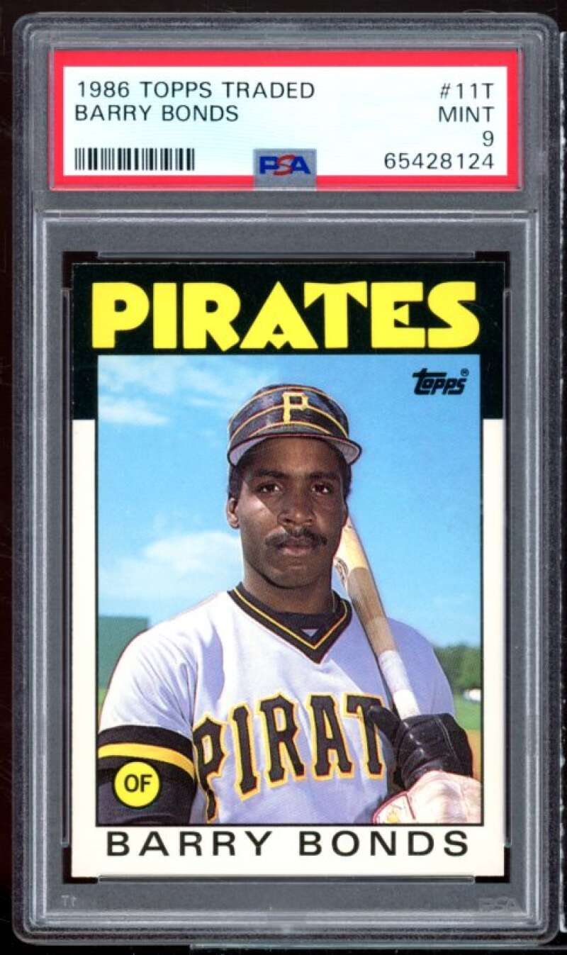 Barry Bonds Rookie Card 1986 Topps Traded #11T PSA 9 Image 1