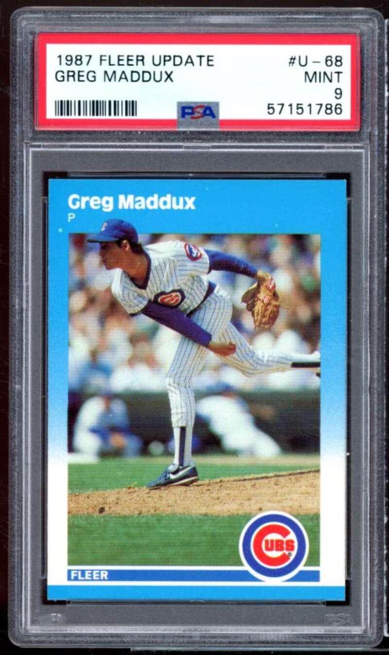 Greg Maddux Rookie Card 1987 Fleer Update #U-68 PSA 9 Image 1