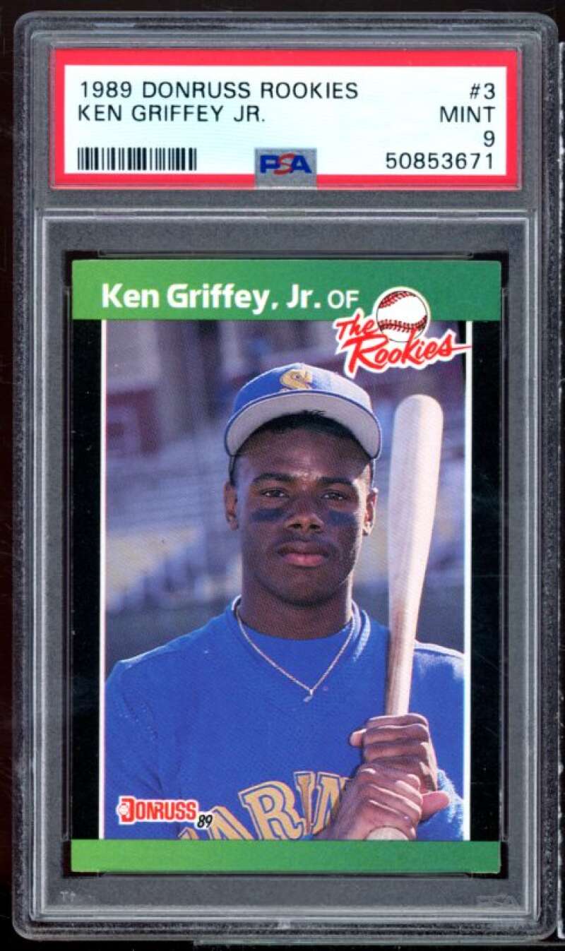 Ken Griffey Jr. Rookie Card 1989 Donruss Rookies #3 PSA 9 Image 1