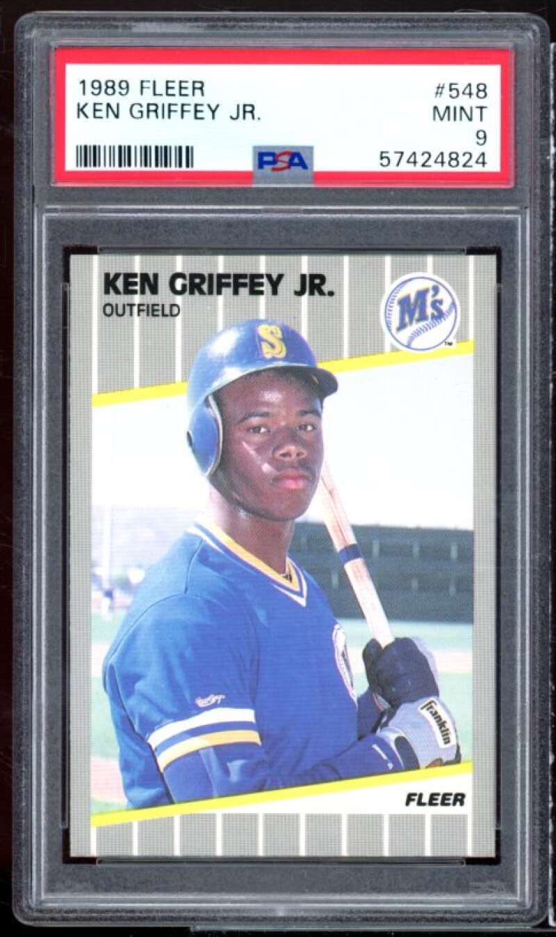 Ken Griffey Jr. Rookie Card 1989 Fleer #548 PSA 9 Image 1