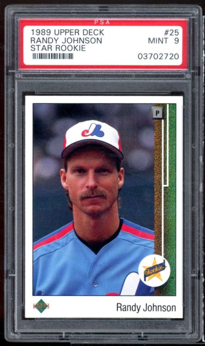 Randy Johnson Rookie Card 1989 Upper Deck #25 PSA 9 Image 1