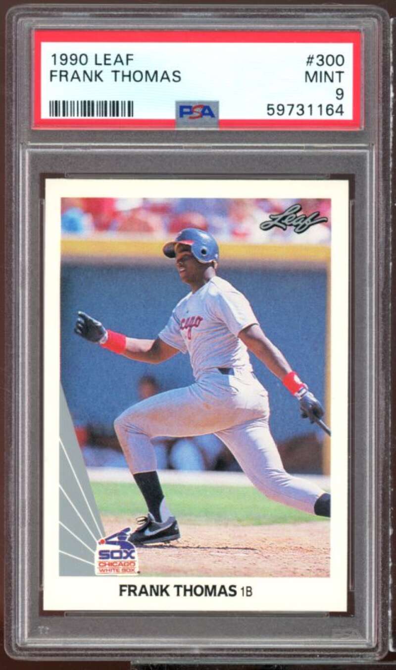 Frank Thomas Rookie Card 1990 Leaf #300 PSA 9 Image 1