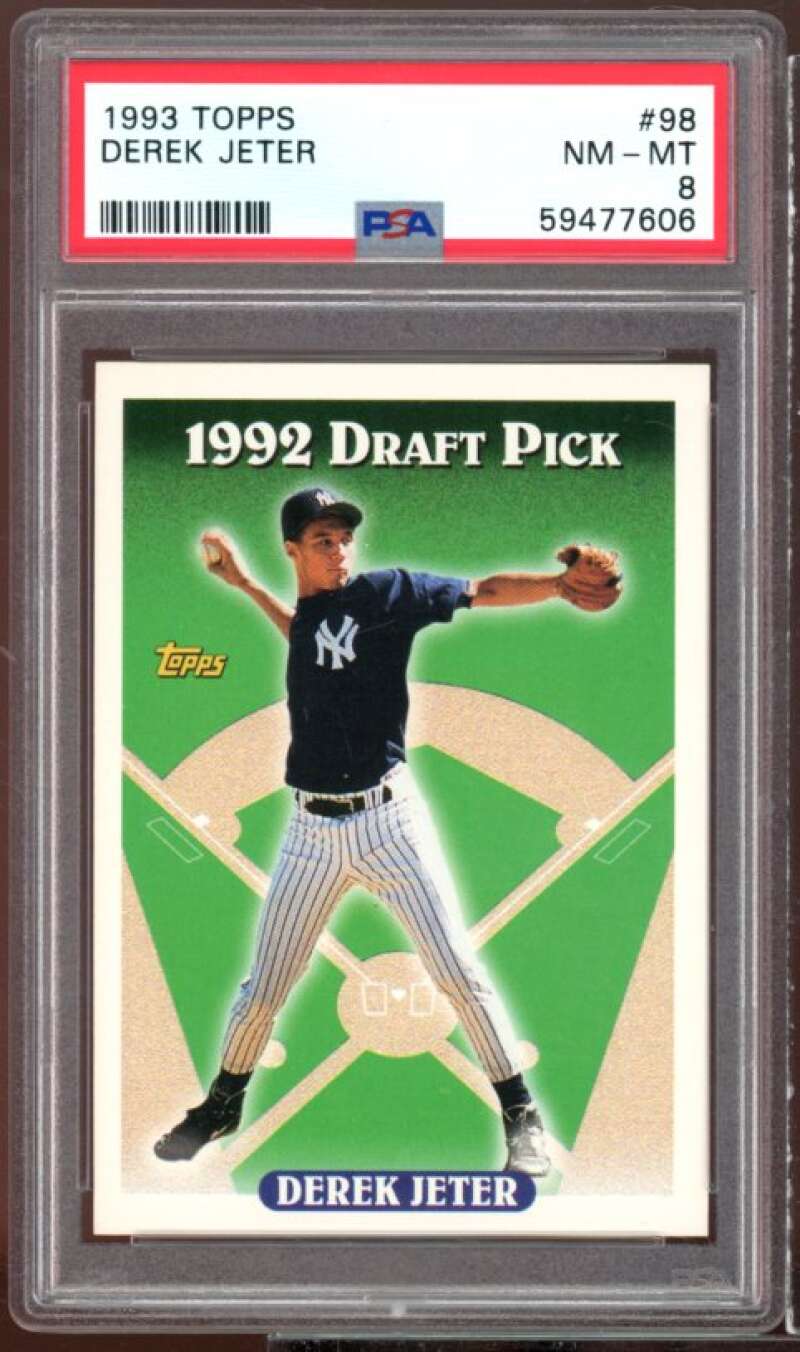 Derek Jeter Rookie Card 1993 Topps #98 PSA 8 Image 1