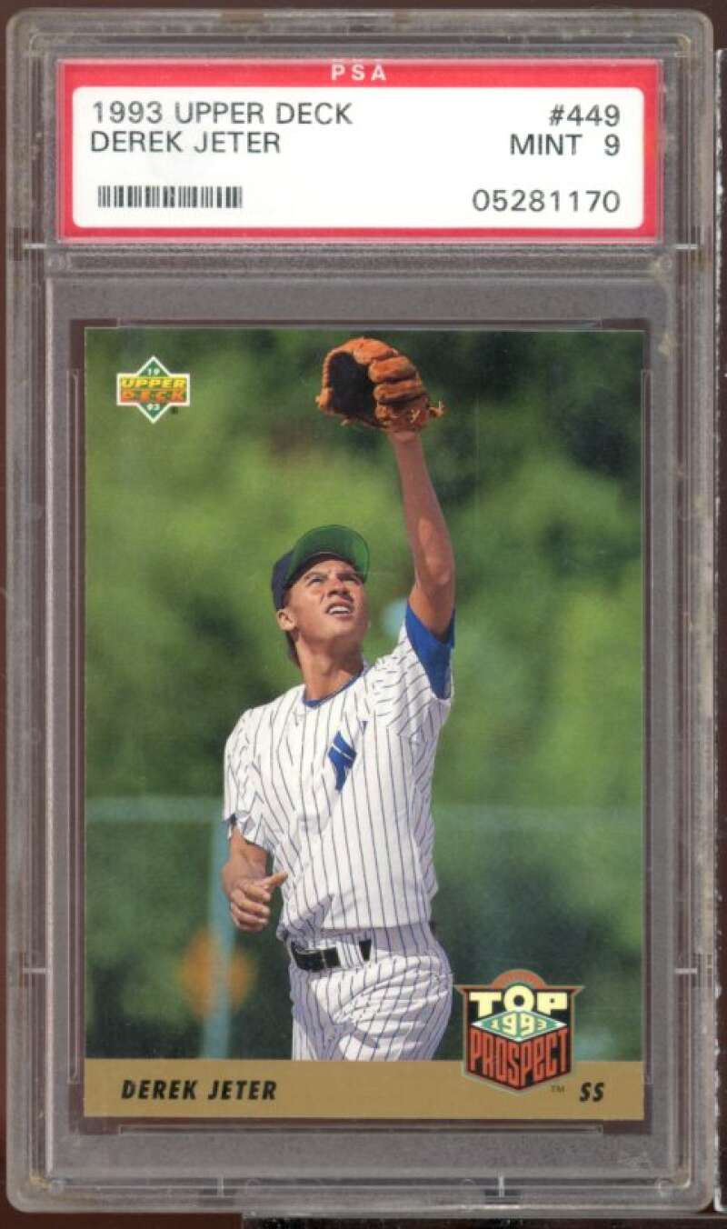 Derek Jeter Rookie Card 1993 Upper Deck #449 PSA 9 Image 1