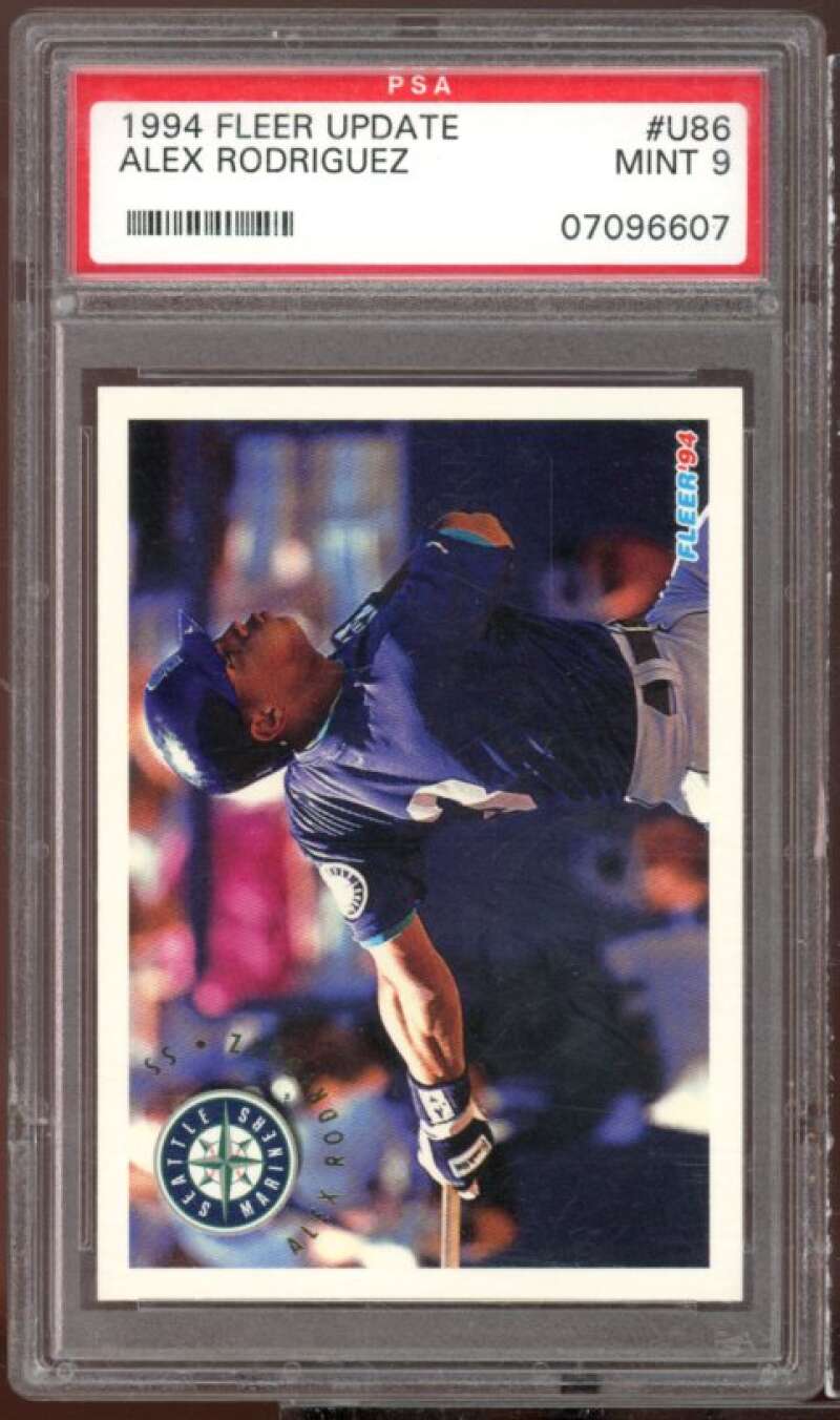 Alex Rodriguez Rookie Card 1994 Fleer Update #U86 PSA 9 Image 1