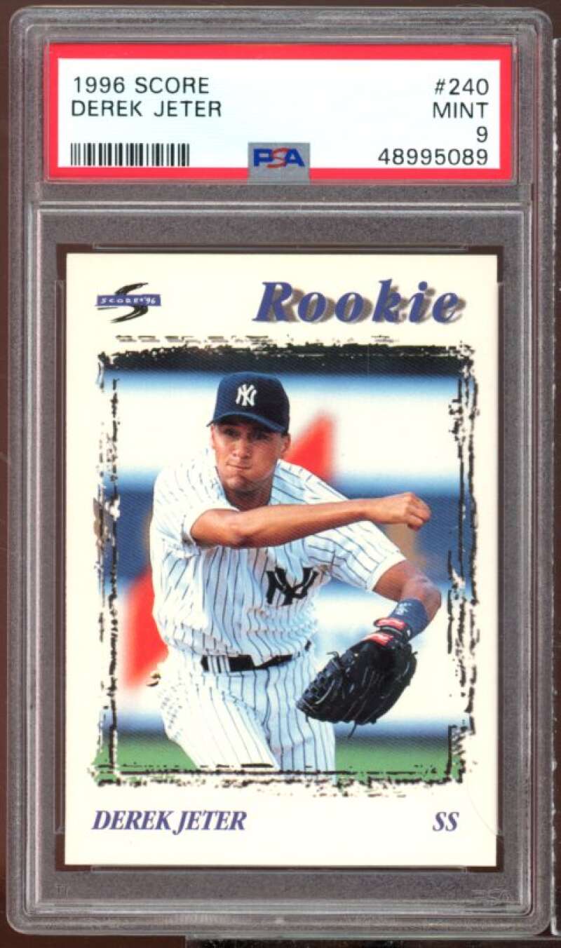 Derek Jeter Rookie Card 1996 Score #240 PSA 9 Image 1