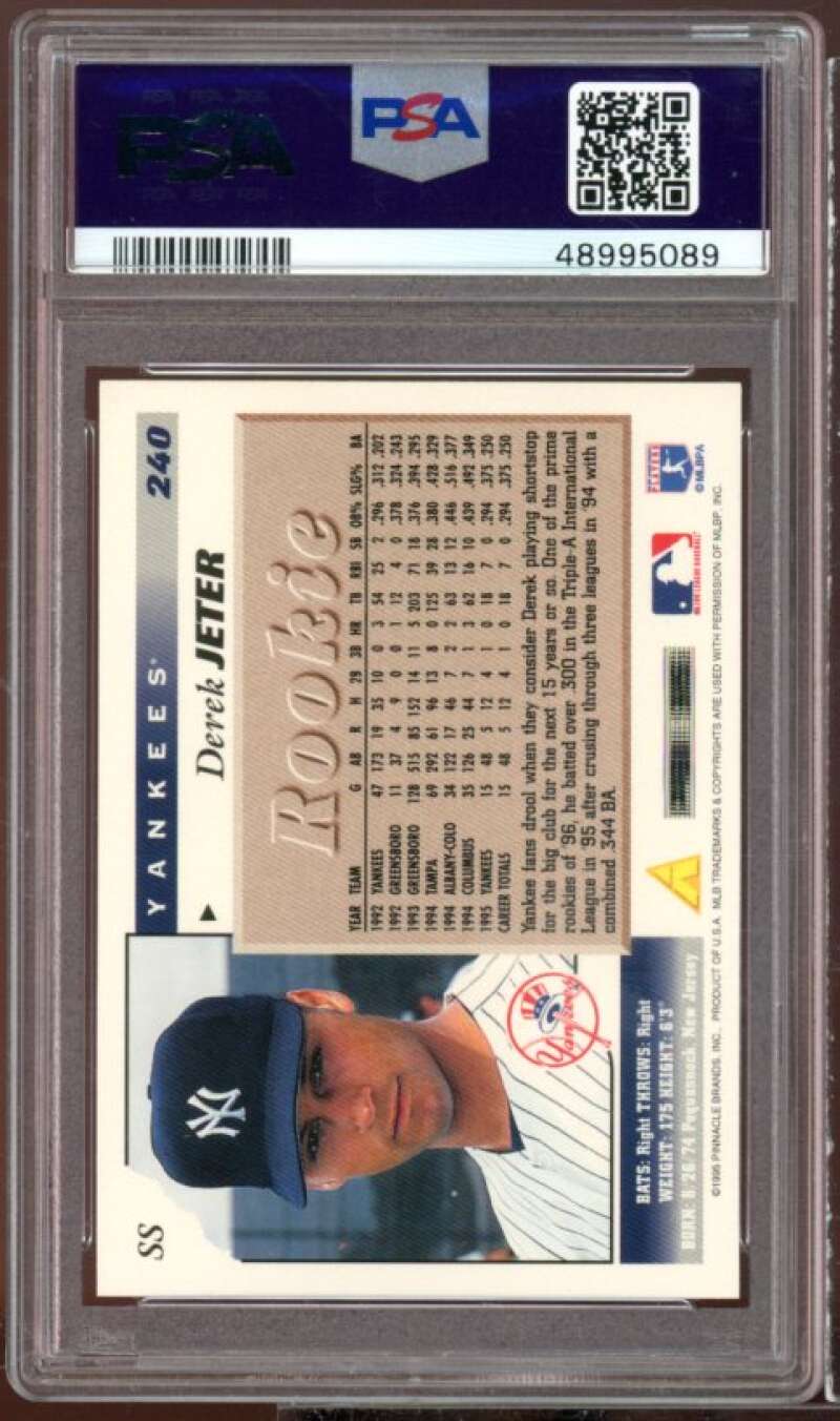 Derek Jeter Rookie Card 1996 Score #240 PSA 9 Image 2