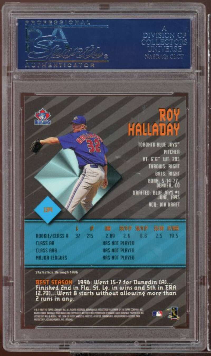 Roy Halladay Rookie Card 1997 Bowman's Best #134 PSA 9 Image 2