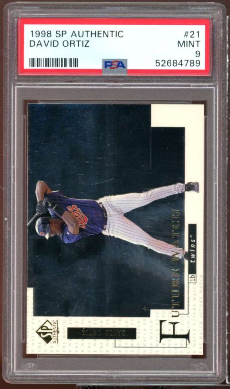 David Ortiz Rookie Card 1998 SP Authentic #21 PSA 9 Image 1