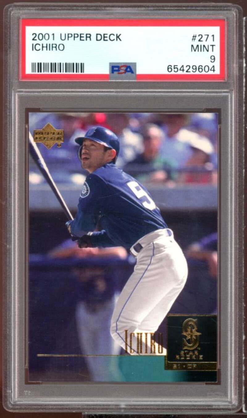 Ichiro Rookie Card 2001 Upper Deck #271 PSA 9 Image 1