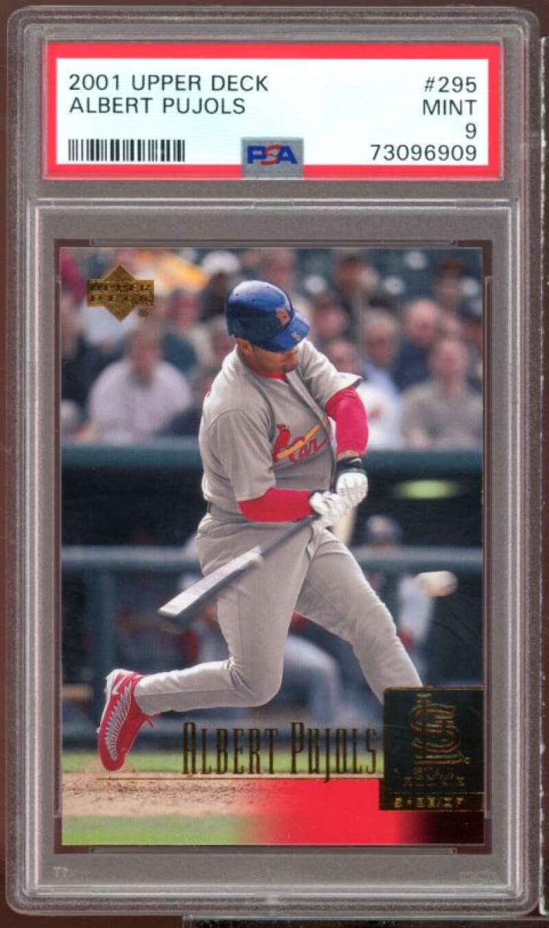 Albert Pujols Rookie Card 2001 Upper Deck #295 PSA 9 Image 1