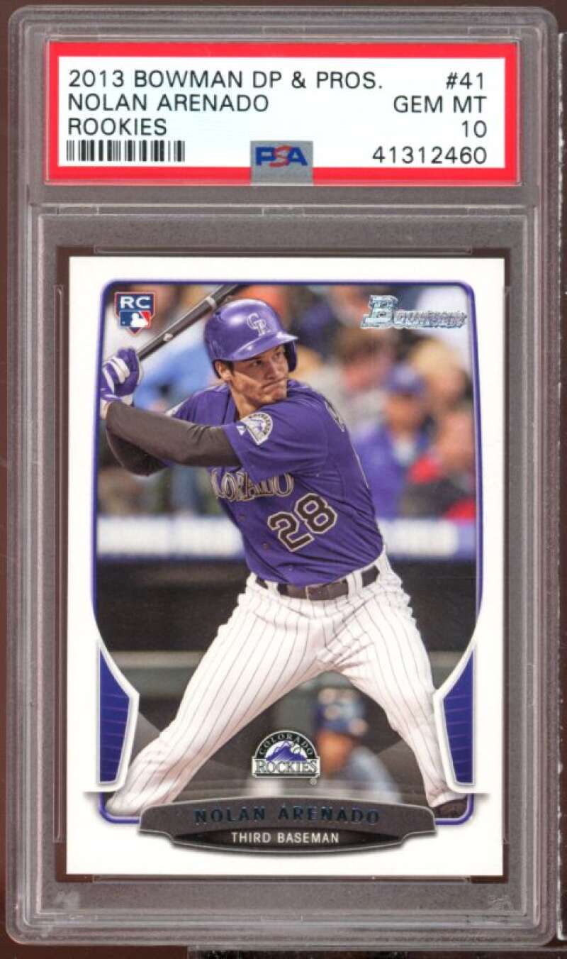 Nolan Arenado Rookie Card 2013 Bowman DP &amp; Prospects #41 PSA 10 Image 1