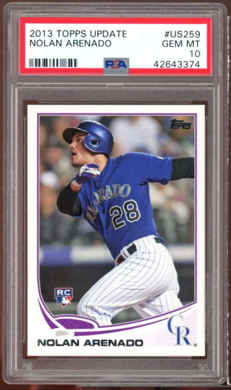 Nolan Arenado Rookie Card 2013 Topps Update #US259 PSA 10 Image 1