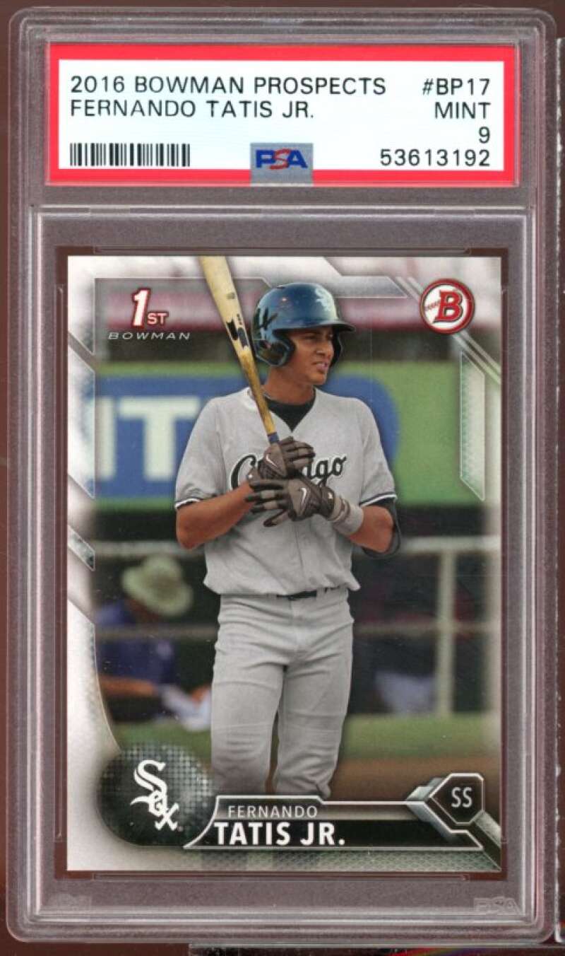 Fernando Tatis Jr. Rookie Card 2016 Bowman Prospects #BP17 PSA 9 Image 1