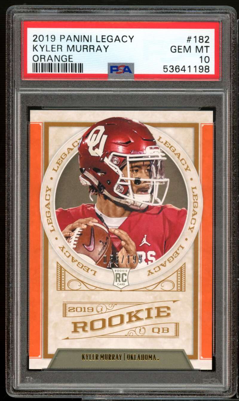 Kyler Murray Rookie Card 2019 Panini Legacy #182 PSA 10 Image 1