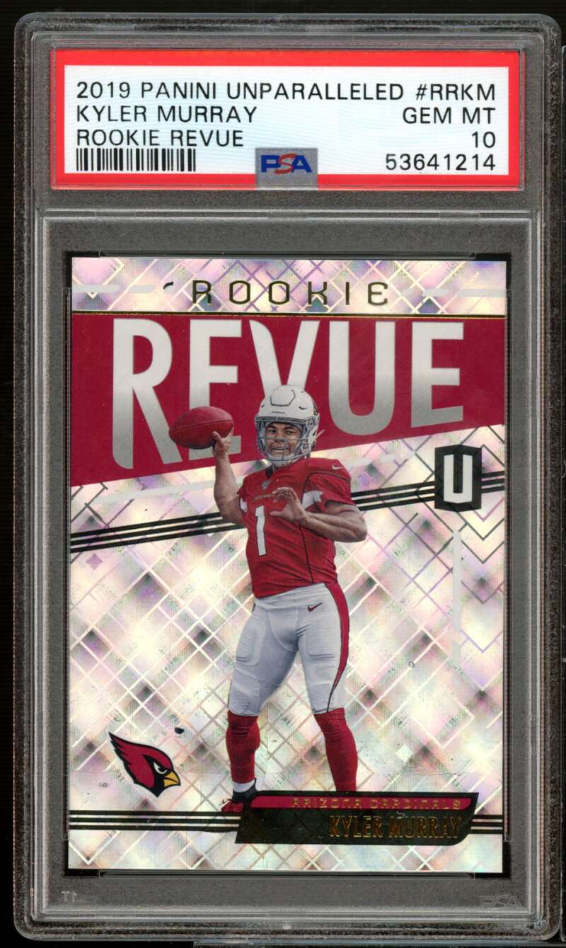 Kyler Murray Rookie Card 2019 Panini Unparalleled Rookie Review #RR-KM PSA 10 Image 1