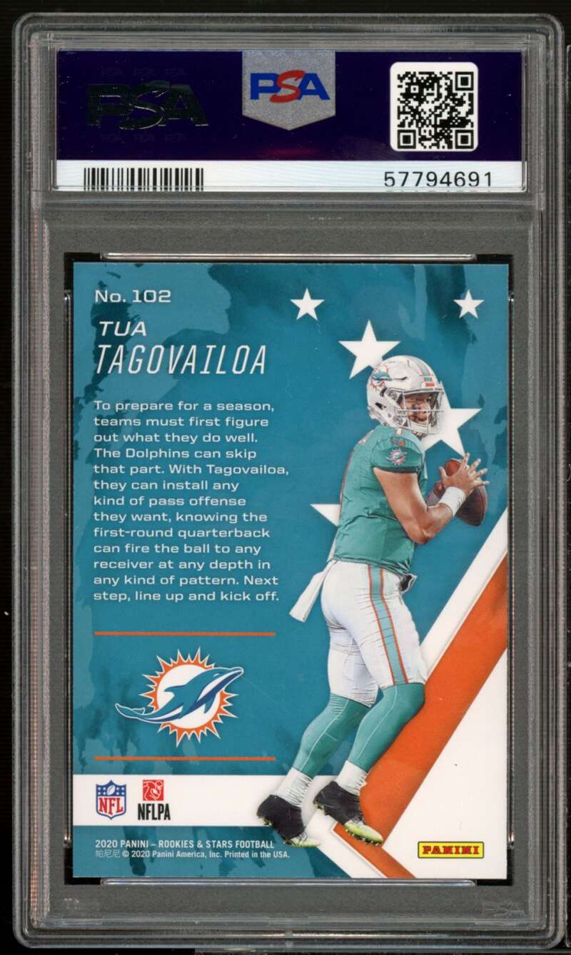 Tua Tagovailoa Rookie Card 2020 Panini Rookies Stars #102 PSA 10 Image 2