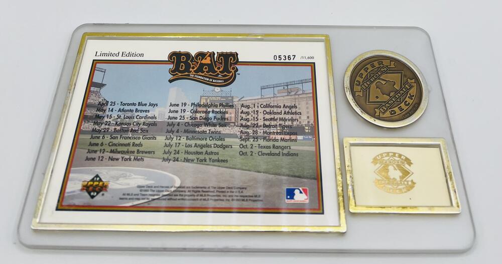 (2) 1993 Upper Deck Heroes Of Baseball Commemorative Card Lot Image 3