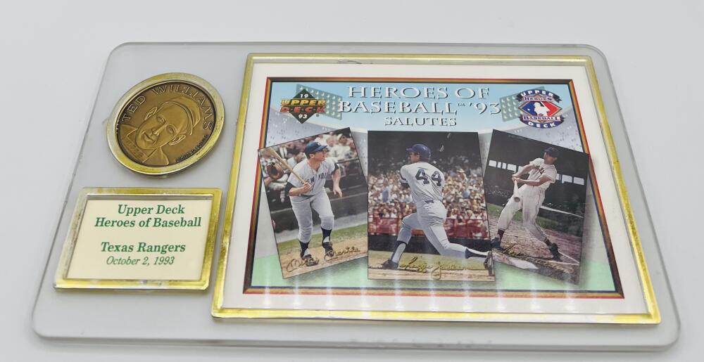 (2) 1993 Upper Deck Heroes Of Baseball Commemorative Card Lot Image 4