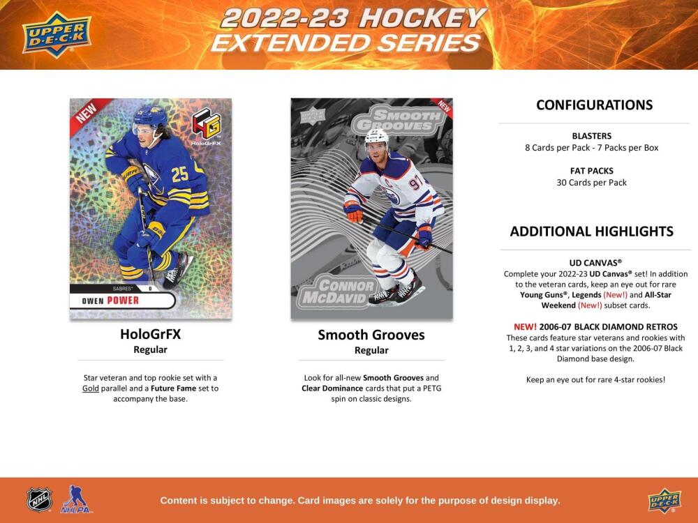 2022-23 Upper Deck Extended Series Hockey 7-Pack Blaster Box Image 6