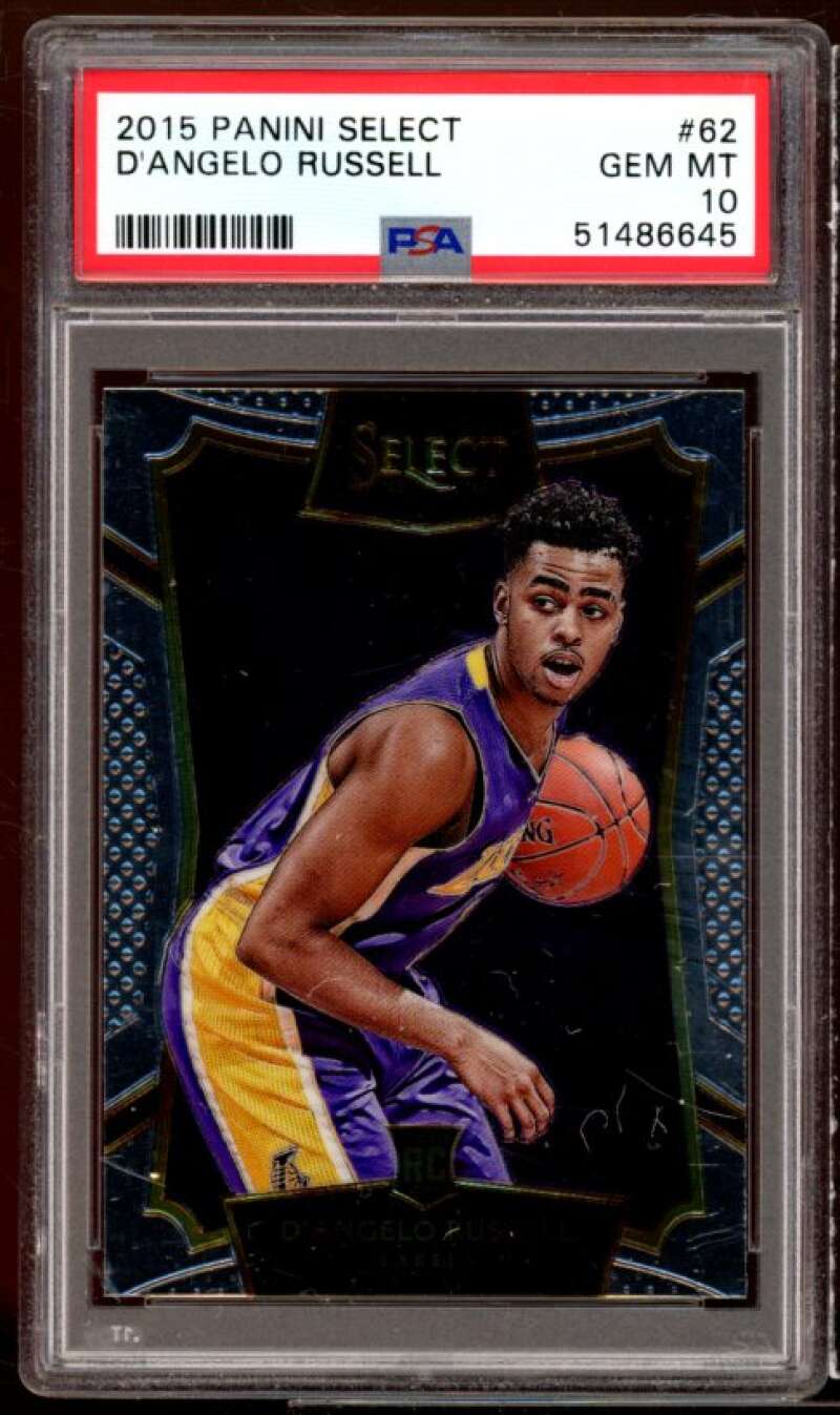 D'Angelo Russell Rookie Card 2015-16 Panini Select #62 PSA 10 Image 1