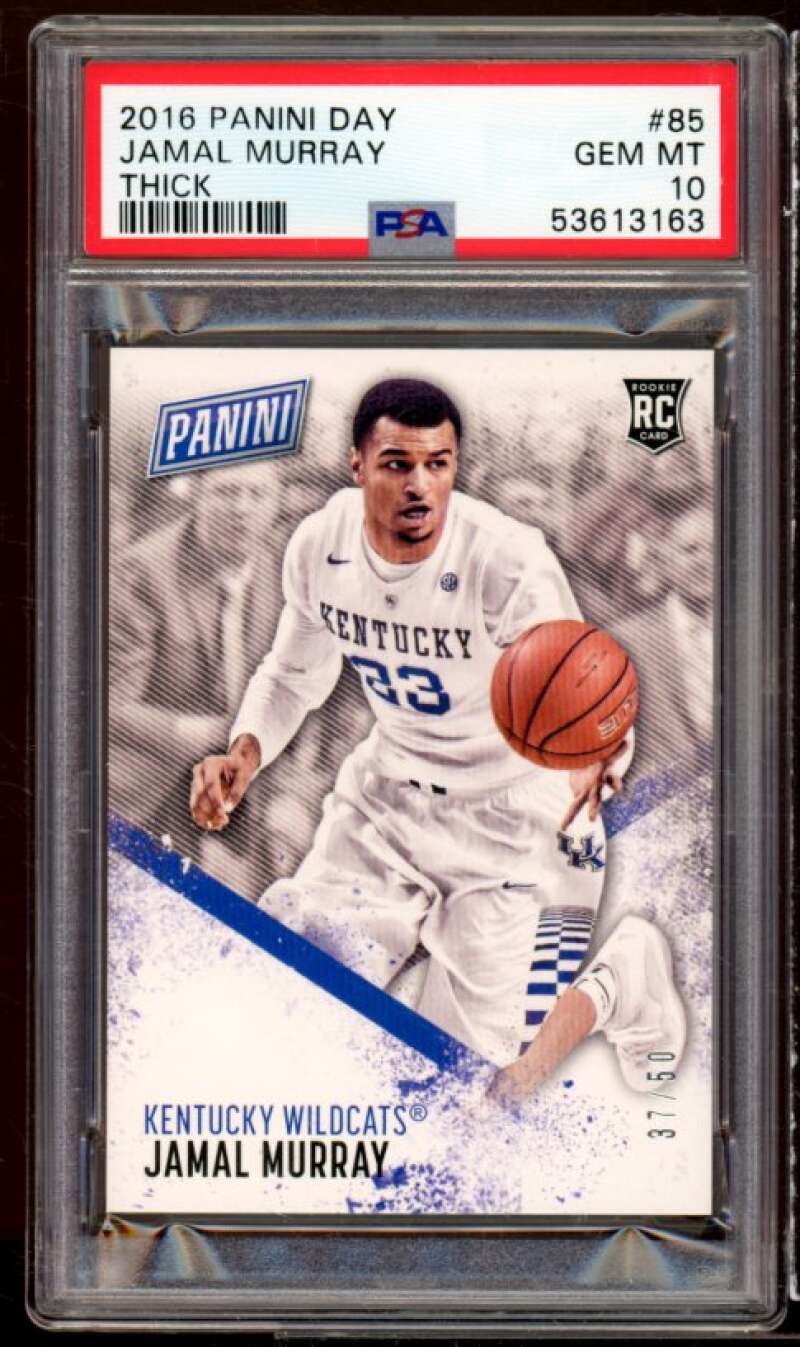 Jamal Murray Rookie Card 2016-17 Panini Day Thick #85 (pop 2) PSA 10 Image 1