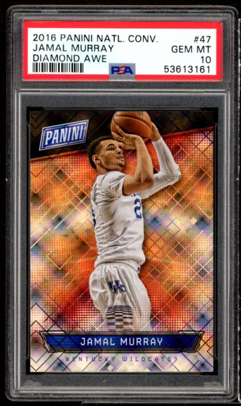 Jamal Murray Rookie 2016-17 Panini National Convention Diamond Awe #47 PSA 10 Image 1