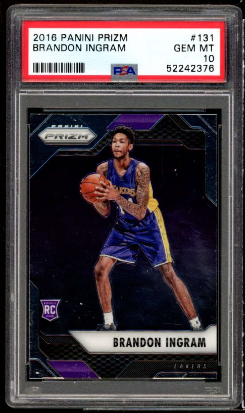 Brandon Ingram Rookie Card 2016-17 Panini Prizm #131 PSA 10 Image 1