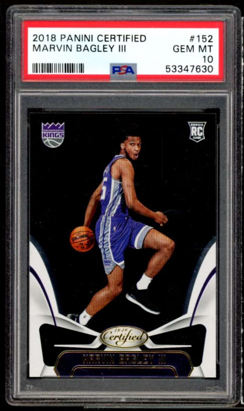 Marvin Bagley III Rookie Card 2018-19 Panini Certified #152 PSA 10 Image 1