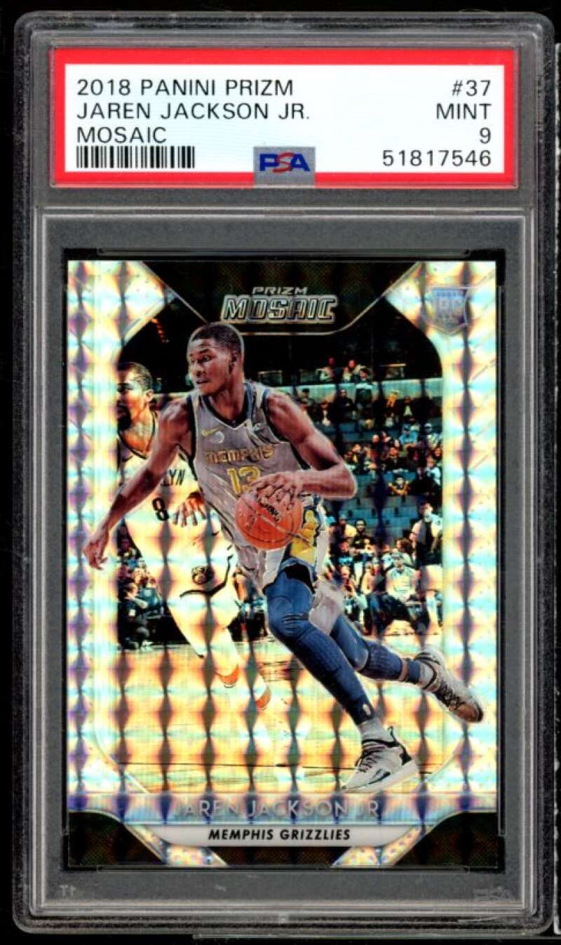 Jaren Jackson Jr. Rookie Card 2018-19 Panini Prizm Mosaic #37 PSA 9 Image 1