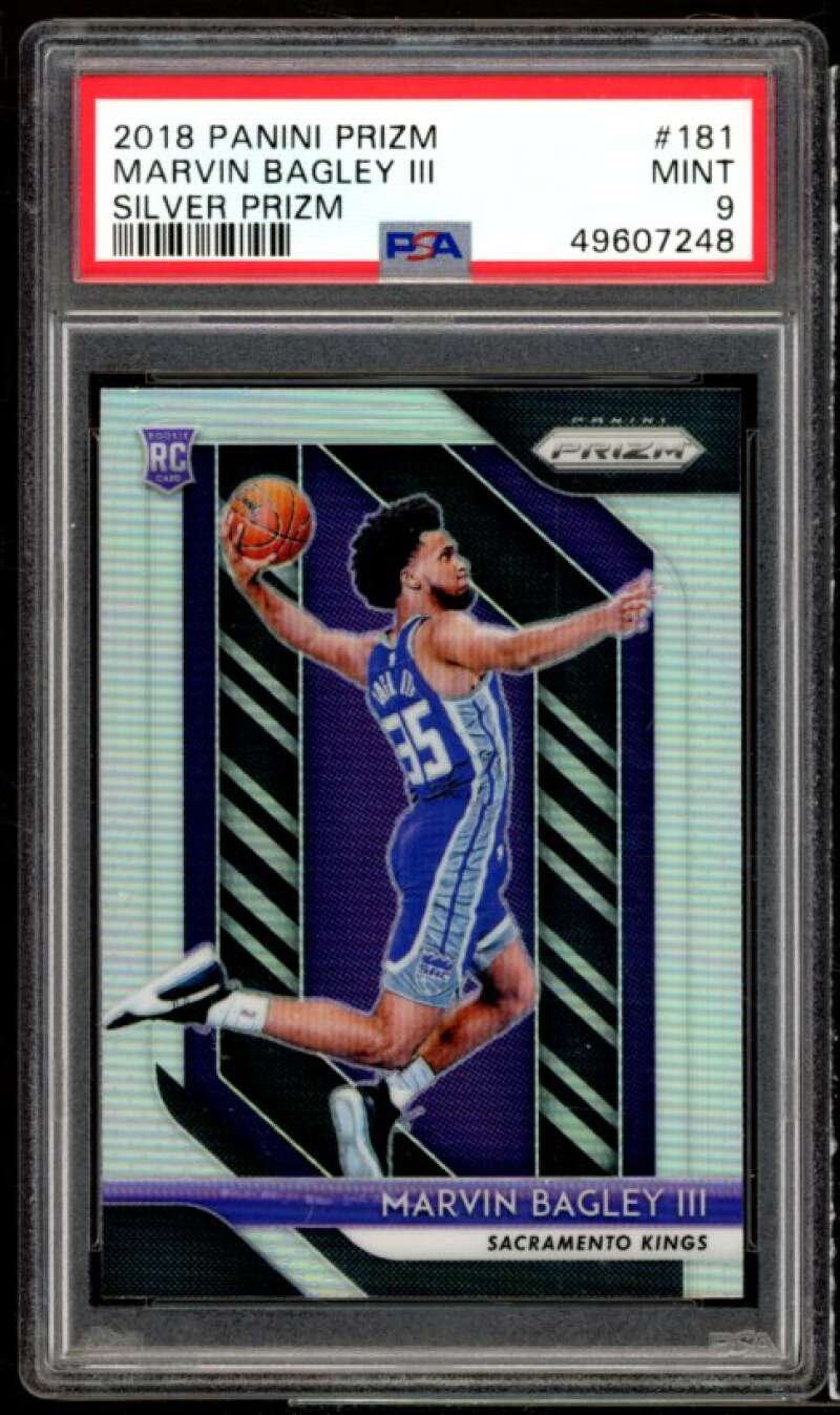 Marvin Bagley III Rookie Card 2018-19 Panini Prizm Silver Prizm #181 PSA 9 Image 1