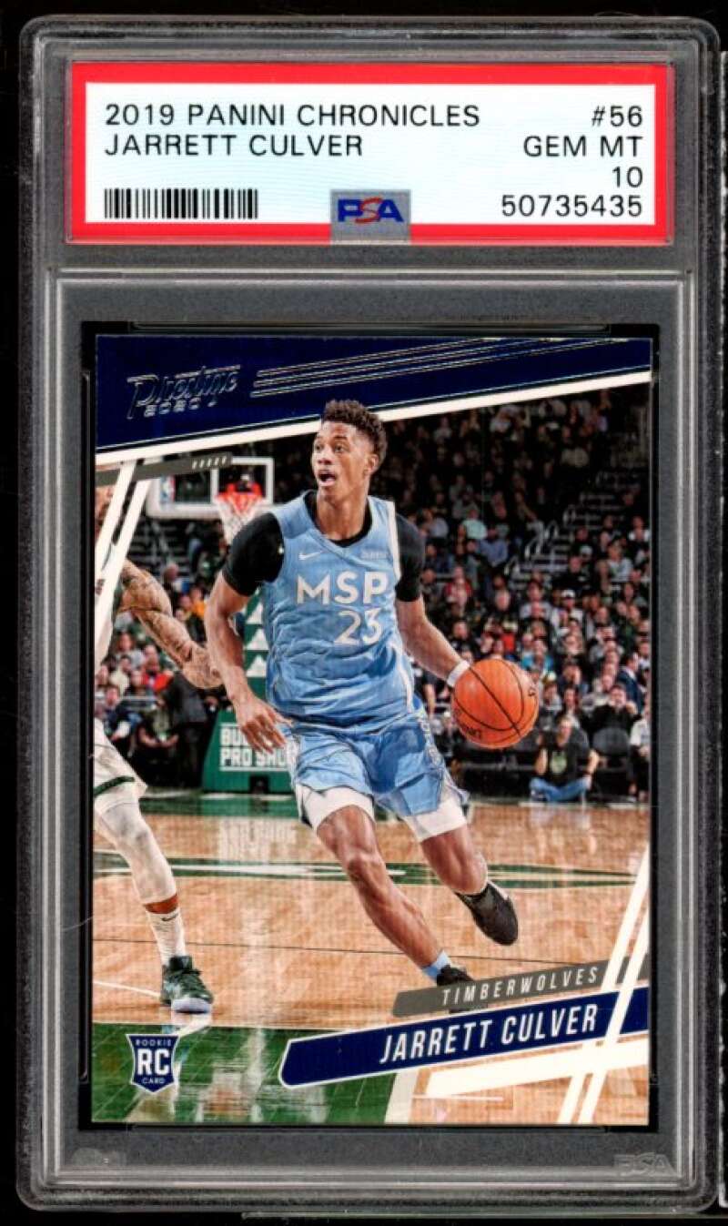 Jarrett Culver Rookie Card 2019-20 Panini Chronicles #56 PSA 10 Image 1