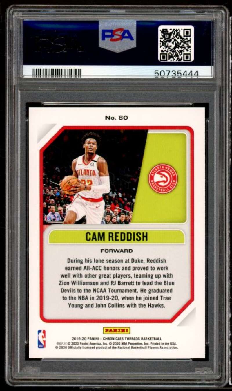 Cam Reddish Rookie Card 2019-20 Panini Chronicles #80 PSA 10 Image 2