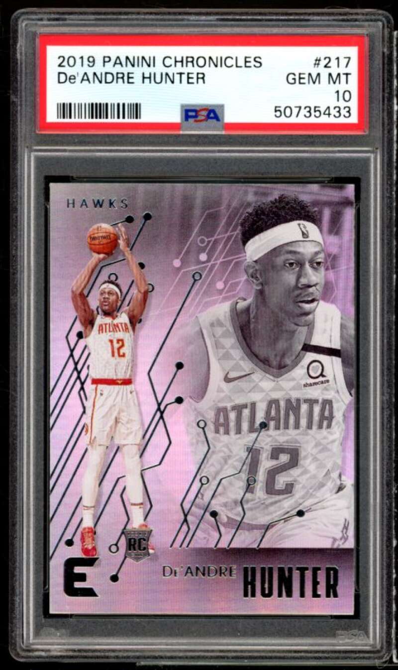 De'Andre Hunter Rookie Card 2019-20 Panini Chronicles #217 PSA 10 Image 1