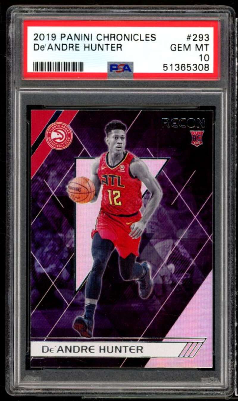 De'Andre Hunter Rookie Card 2019-20 Panini Chronicles #293 PSA 10 Image 1