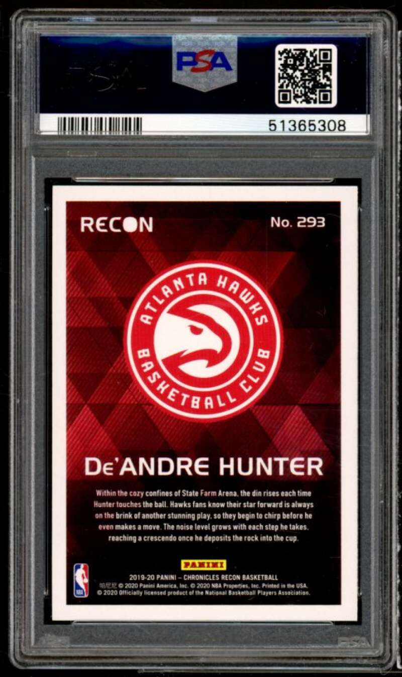 De'Andre Hunter Rookie Card 2019-20 Panini Chronicles #293 PSA 10 Image 2