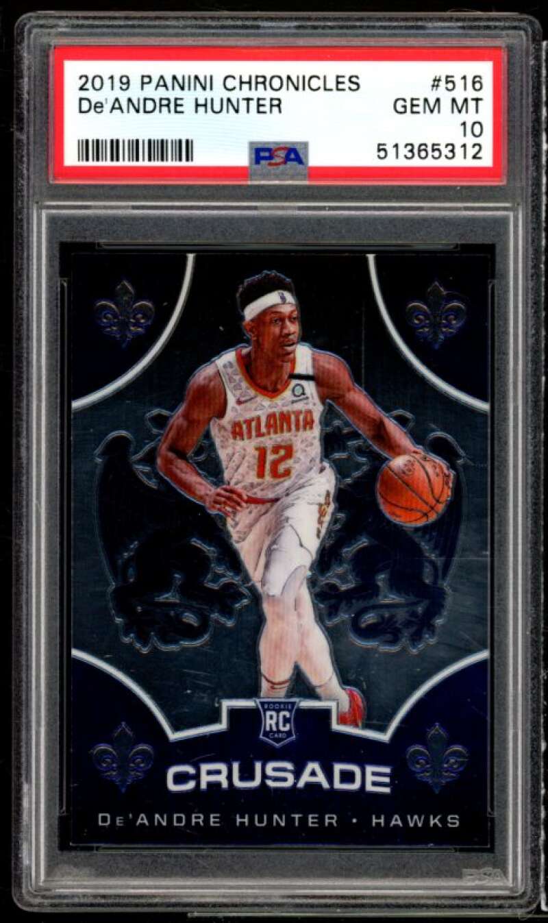 De'Andre Hunter Rookie Card 2019-20 Panini Chronicles #516 PSA 10 Image 1