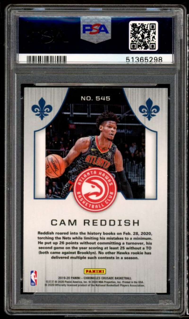 Cam Reddish Rookie Card 2019-20 Panini Chronicles #545 PSA 10 Image 2