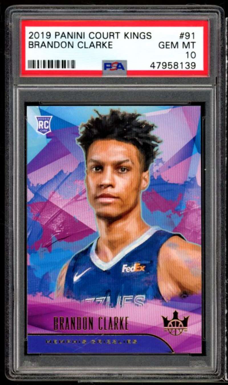 Brandon Clarke Rookie Card 2019-20 Panini Court Kings #91 PSA 10 Image 1