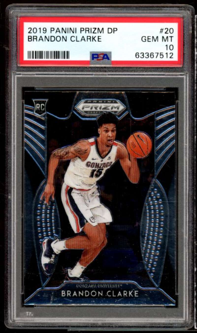 Brandon Clarke Rookie Card 2019-20 Panini Prizm Draft Picks #20 PSA 10 Image 1