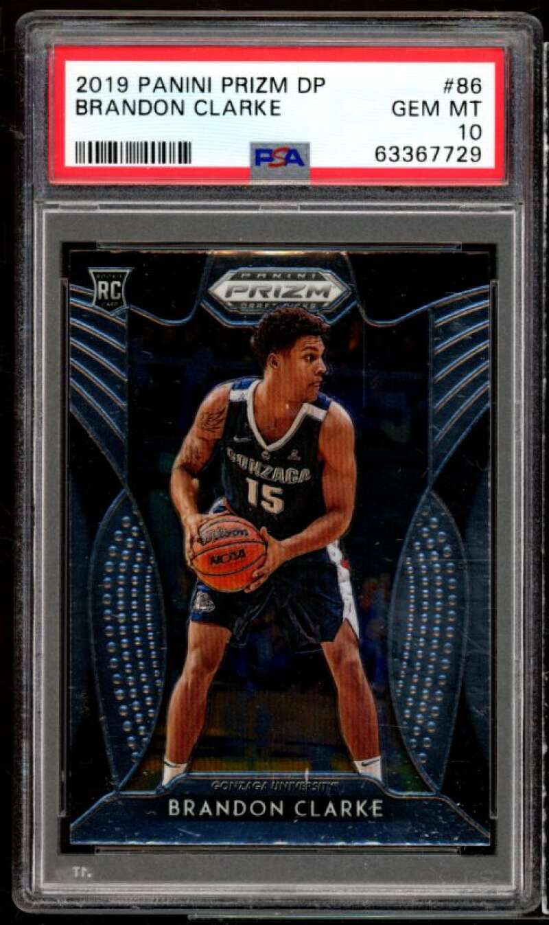 Brandon Clarke Rookie Card 2019-20 Panini Prizm Draft Picks #86 PSA 10 Image 1