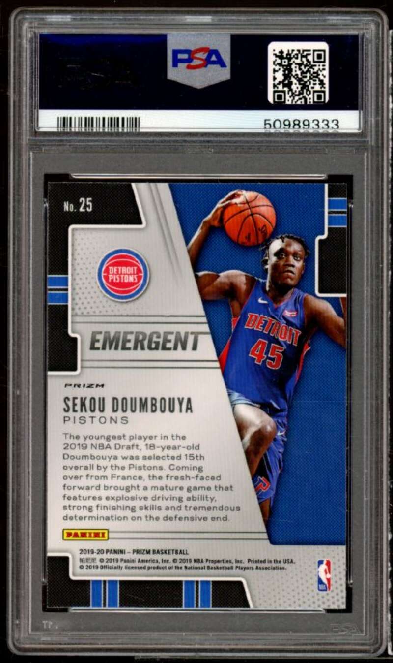 Sekou Doumbouya Rookie 2019-20 Panini Prizm Emergent Silver Prizm