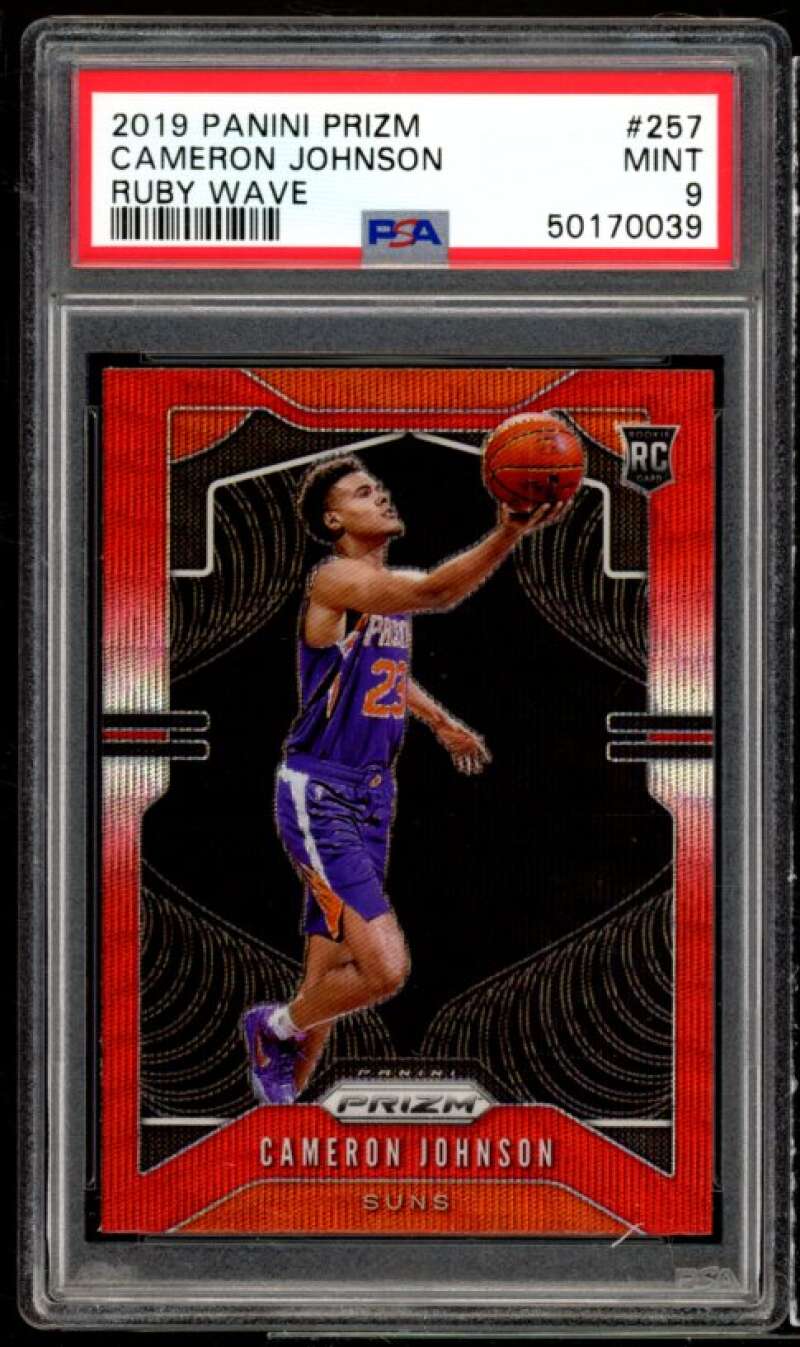 Cameron Johnson Rookie Card 2019-20 Panini Prizm Ruby Wabe #257 PSA 9 Image 1